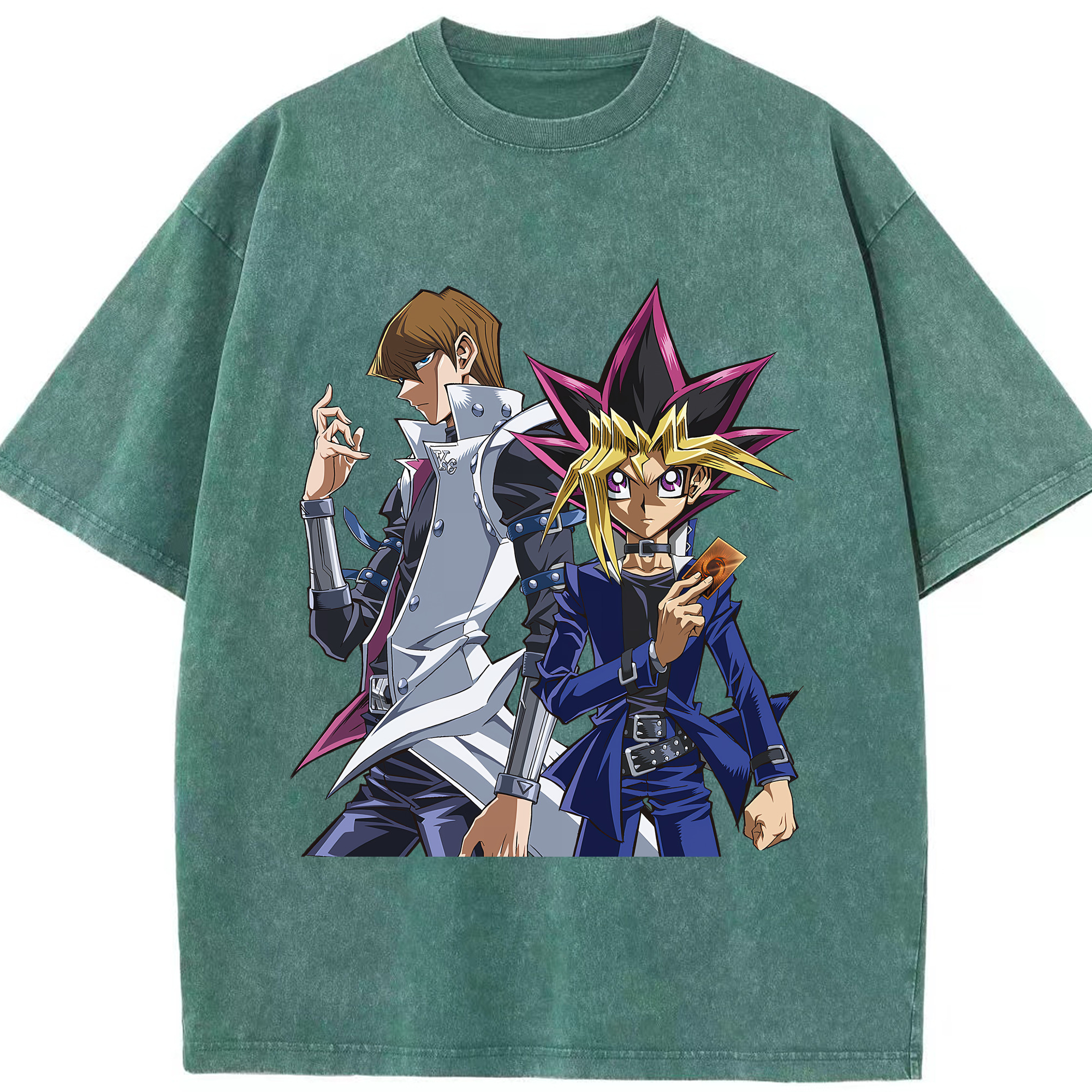（画像用） 遊☆戯☆王 Yu-Gi-Oh! 綿100% ヴィンテージ風 半袖Tシャツ（フロントプリント）